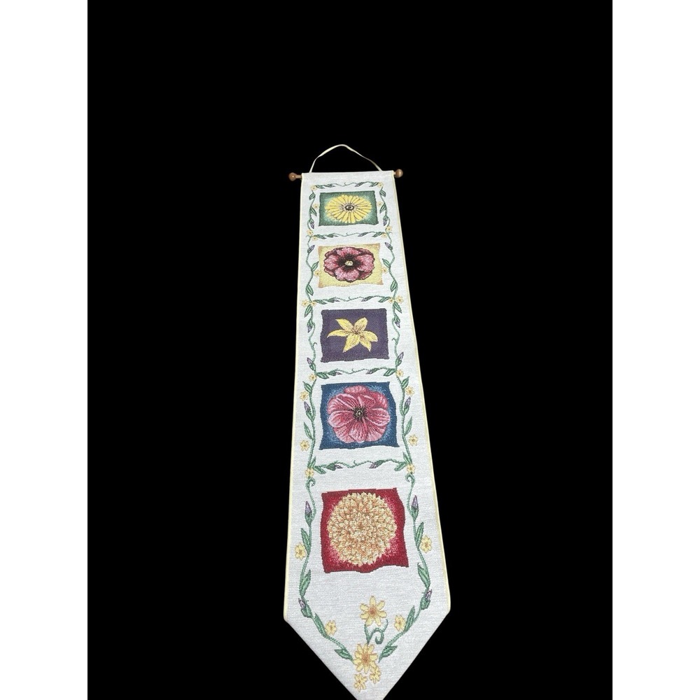 Vintage Studio Floral Bell Pull 42"x9" Made In USA